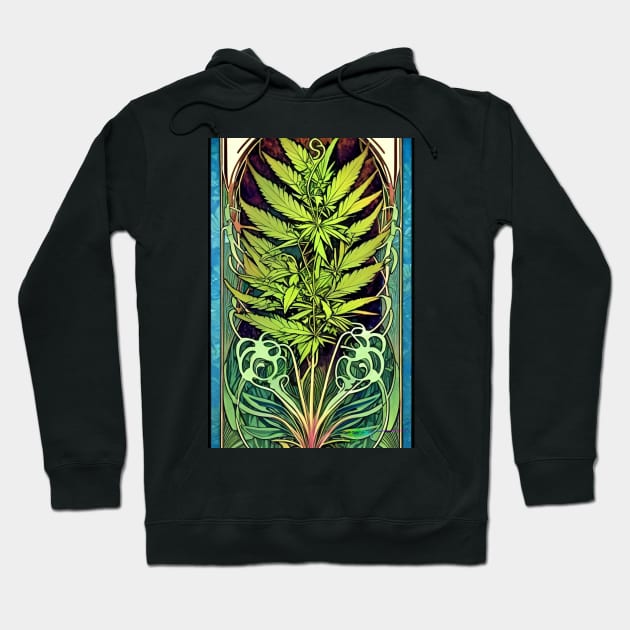 Vintage Cannabis Dreams 18 Hoodie by Benito Del Ray